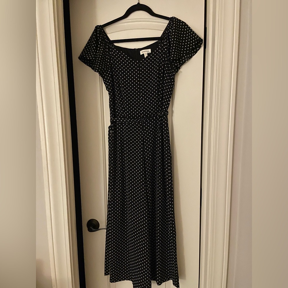 Polka dot jumpsuit with tie!